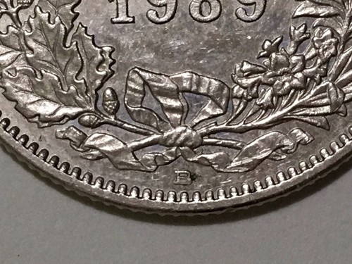 swiss helvetia 1989 mint mark b, two franc 2fr coin switzerland