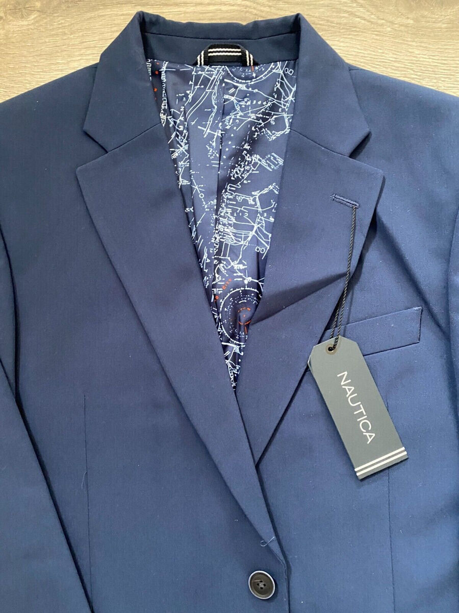 NAUTICA MEN'S VENTURA BLUE SPORTS JACKET BLAZER, BLUE SIZE NAUTICA MEN'S VENTURA BLUE SPORTS JACKET BLAZER, BLUE SIZE