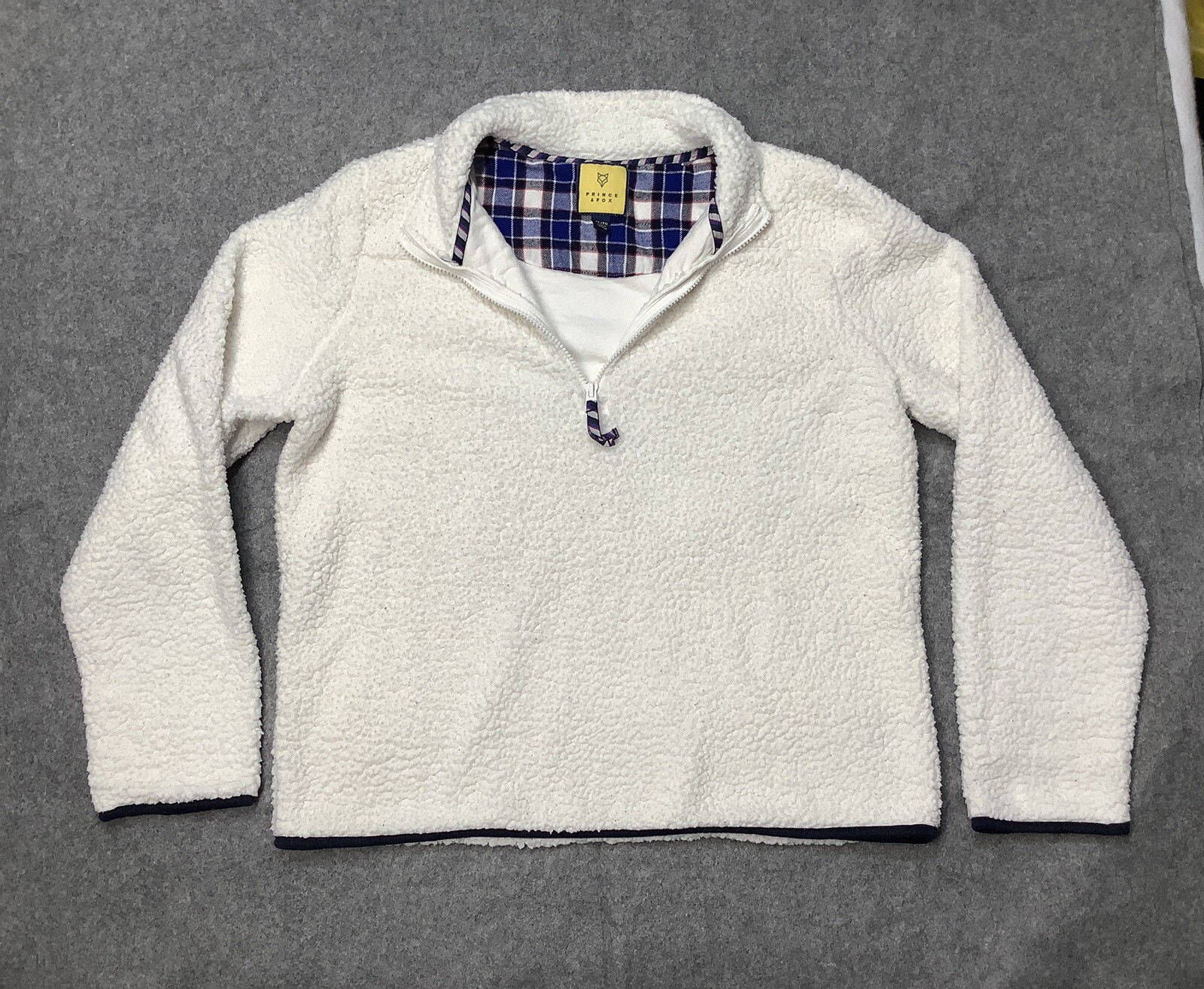 Men's Prince and Fox Sweater White XL 