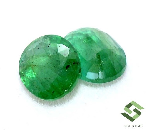 10x8 mm Certified Natural Emerald Oval Cut Pair 4.49 CTS Untreated Loose Gems - Picture 6 of 6