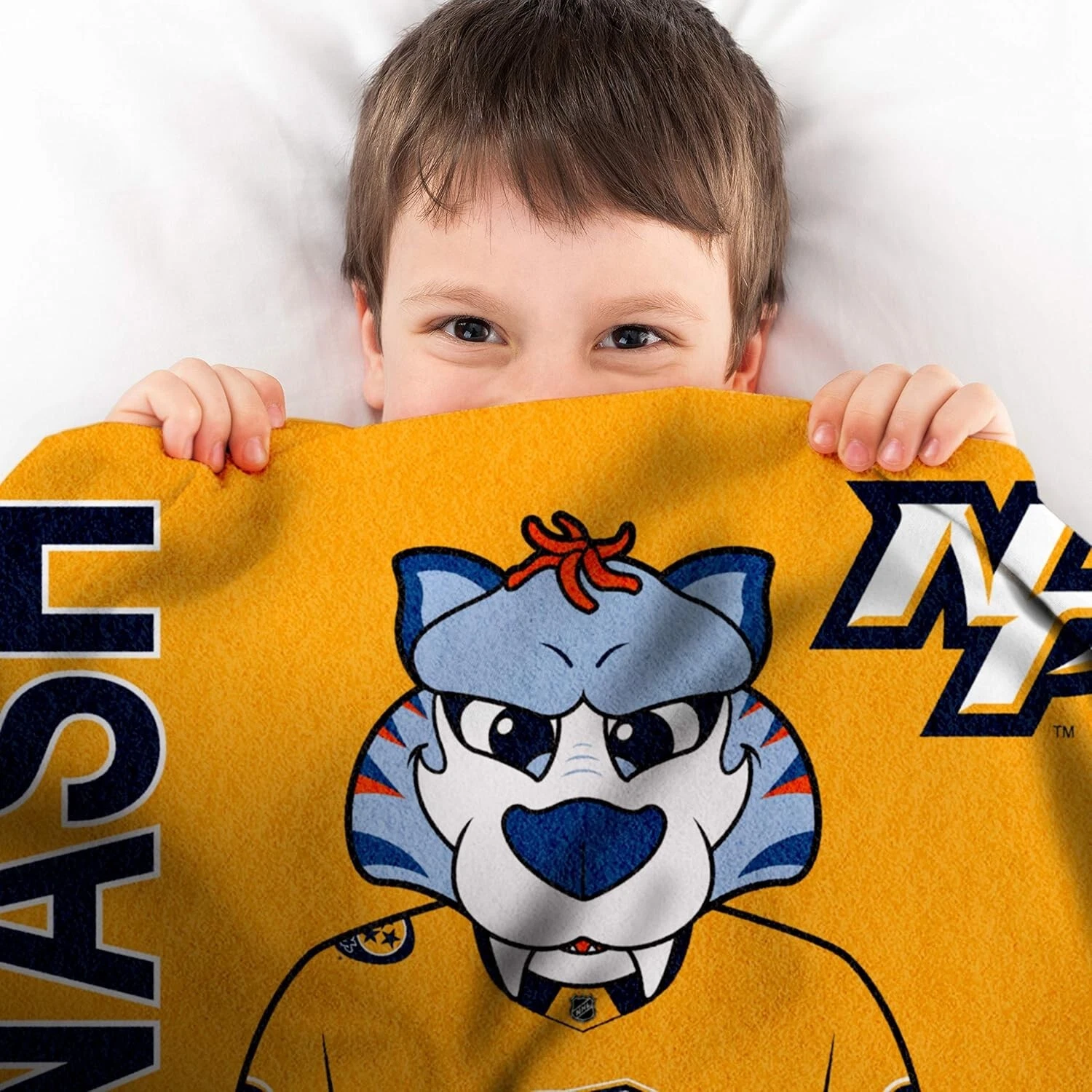 Sleep Squad Nashville Predators Gnash Fleece Blanket