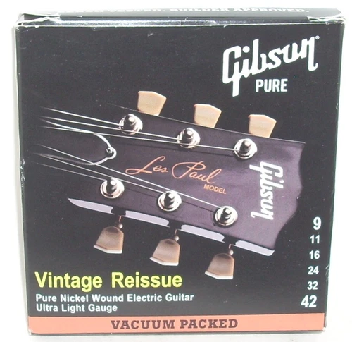 Gibson Pure Vintage Reissue Nickel Ultra Light 9-42 Electric Guitar Strings Set