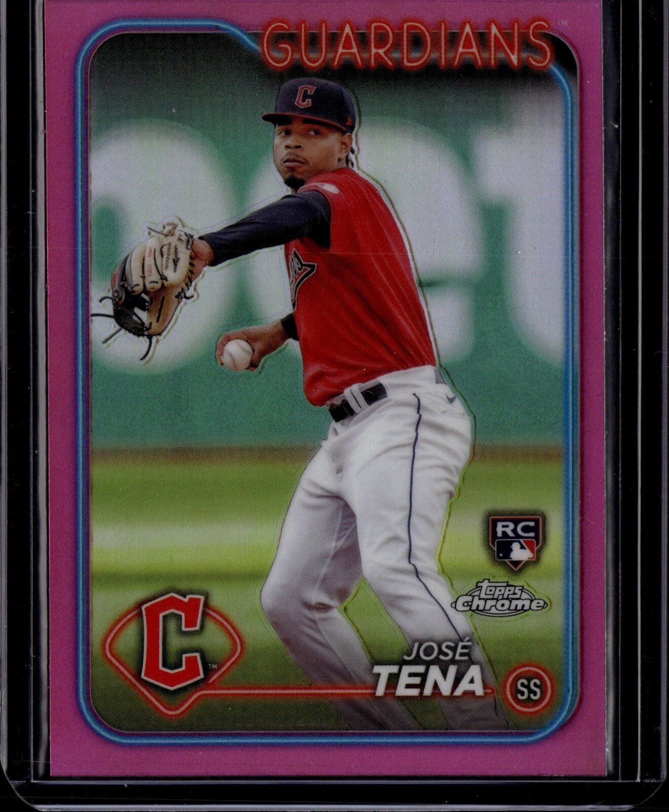 2024 Topps Chrome Pink RC Refractor #29 Jose Tena Cleveland Guardians Rookie