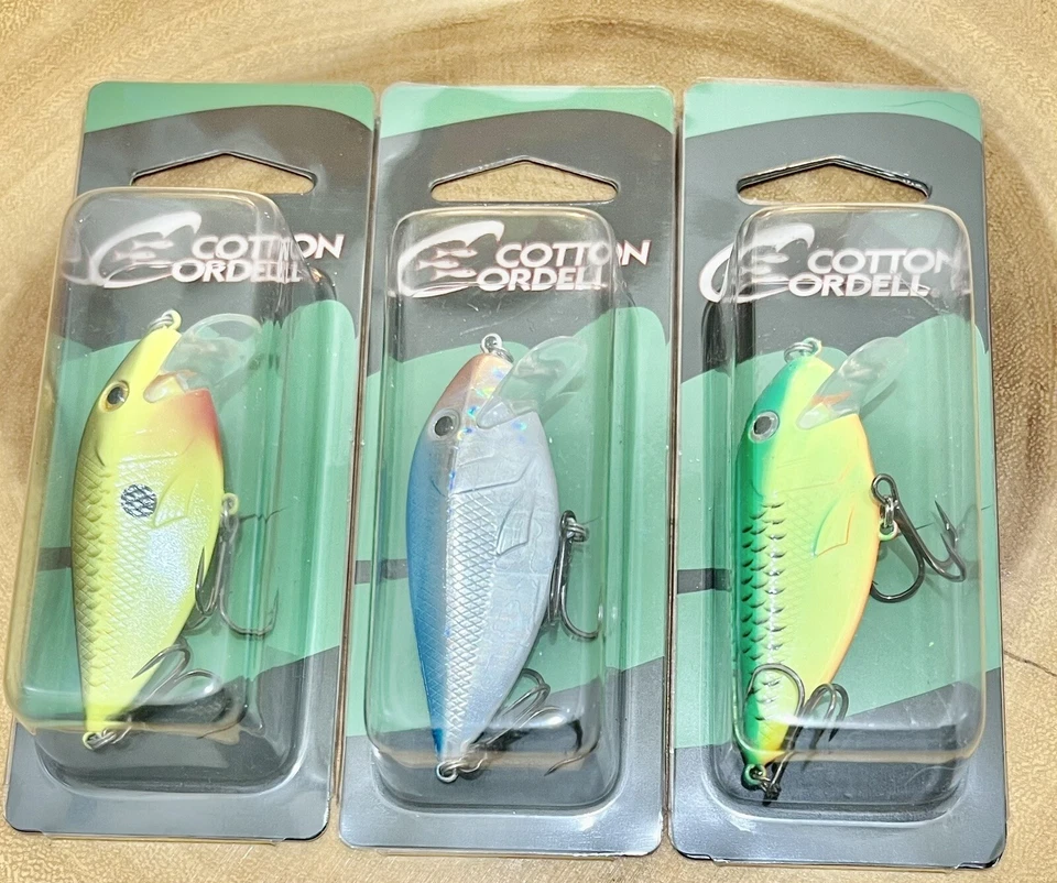 CRD OWAFER Crankbaits (lote de 3) Cordell de algodón, pesca de lubina, ¡envío gratuito! Nuevo con etiquetas Foto 4 de 4