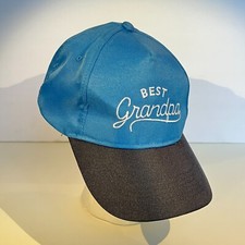 Best Grandpa Baseball Cap Blue Black Hat Adjustable OSFM Gift Grandad Core EUC