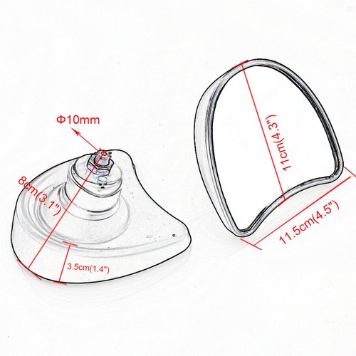 NEW Batwing Inner Fairing Mount Side Rear Mirrors Black For Harley Touring 96-13 - Picture 3 of 20