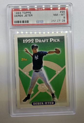 1993 Topps #98 Derek Jeter RC Rookie PSA 8 come nuovo! Bozza di scelta 1992! - Foto 2 di 5