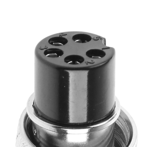 GX16 5 Pin Circular Aviation Socket Plug Wire Panel Connector 16mm/0.62inch - Picture 3 of 11