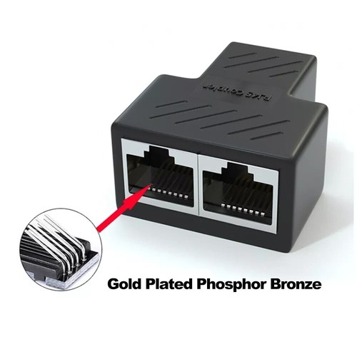 RJ45 Adapter Splitter Verteiler 8P8C Ethernet LAN Netzwerkkabel Kabel CAT5 CAT6 - Bild 7 von 10