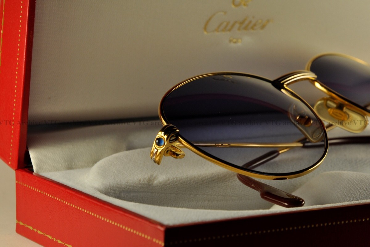 小物 only vintage sunglasses Cartier Vintage Mint CARTIER VENDOME LOUIS Gold Aviator SUNGLASSES