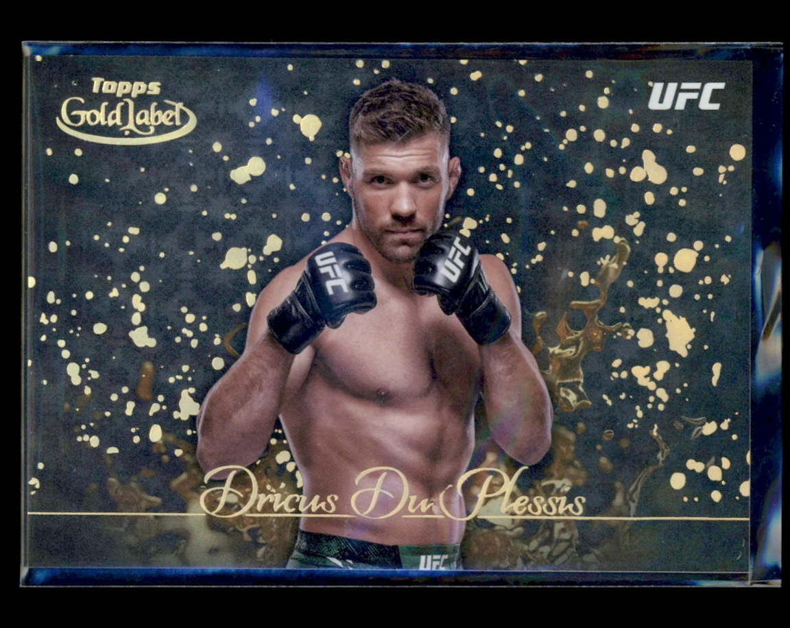 2024 Topps Gold Label UFC GSP-16 Dricus du Plessis Gold Splatter SP Middleweight