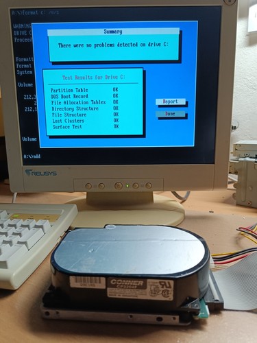 ATA/IDE HDD 212MB CONNER CP-3204F 3.5"/HH IDE/AT. 100 % HEALTH - Afbeelding 12 van 17