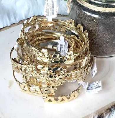 Delta Delta Delta Sorority Bangle Bracelet Gold Wire Wrap