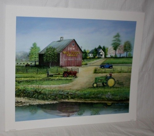 The End of an Era Fred Thrasher Ky Artist Mail Pouch Tobacco Farmall John Deere - Picture 2 of 4