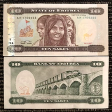 ERITREA 10 Nakfa 1997 Banknote World Paper Money UNC Currency