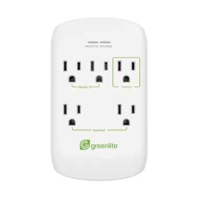 greenlite TIER 1 ADVANCED POWER STRIP 5 OUTLET WALL MOUNTED SURGE PROTECTOR NEW