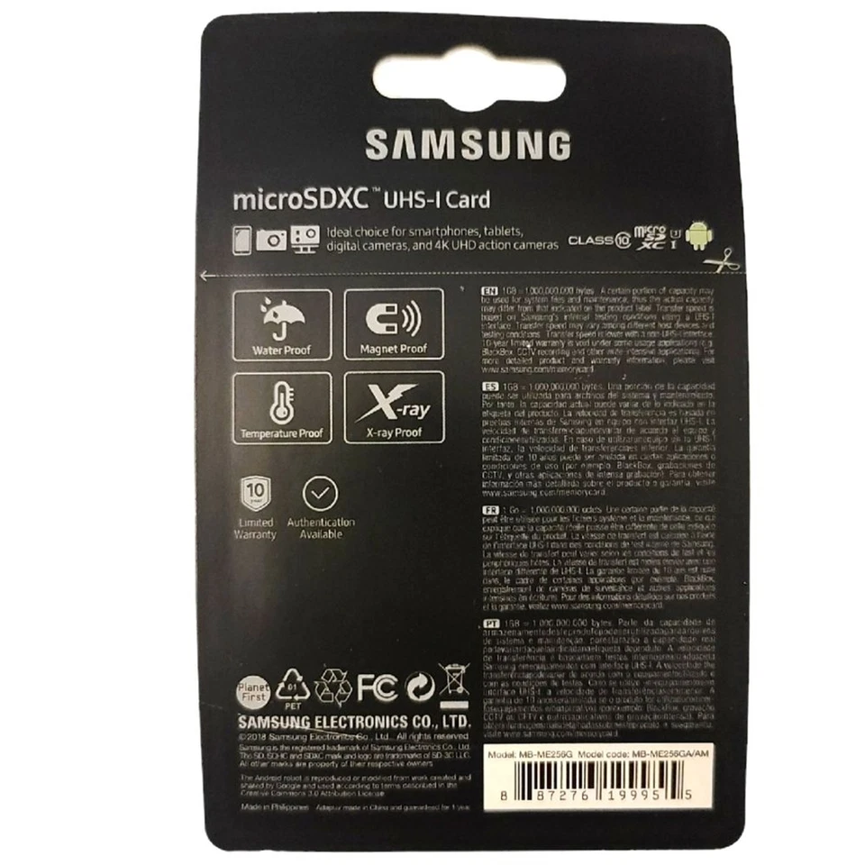 SAMSUNG 256GB 100MB/s (U3) Micro SDXC EVO Select Memory Card & Full Size… - Image 2 of 2
