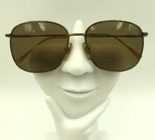 Vintage Nordic Brown Gold Metal Oval Sunglasses Germany FRAMES ONLY