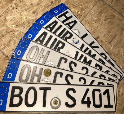 German License Plate Pairs Singles Free Shipping Audi VW BMW Mercedes