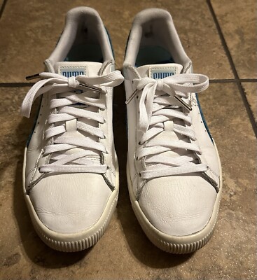 Puma Clyde Base Lace Up  Mens White Sneakers Casual Shoes Size: 8 366248 01