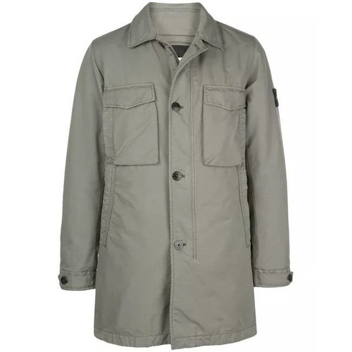 Stone Island NWT Logo Patch Mid-Length Parka in Green Size XXL MSRP $1325