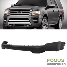 Front Upper Bumper Cover Primed For 2015 16 2017 Ford Expedition W/O Radar Hole