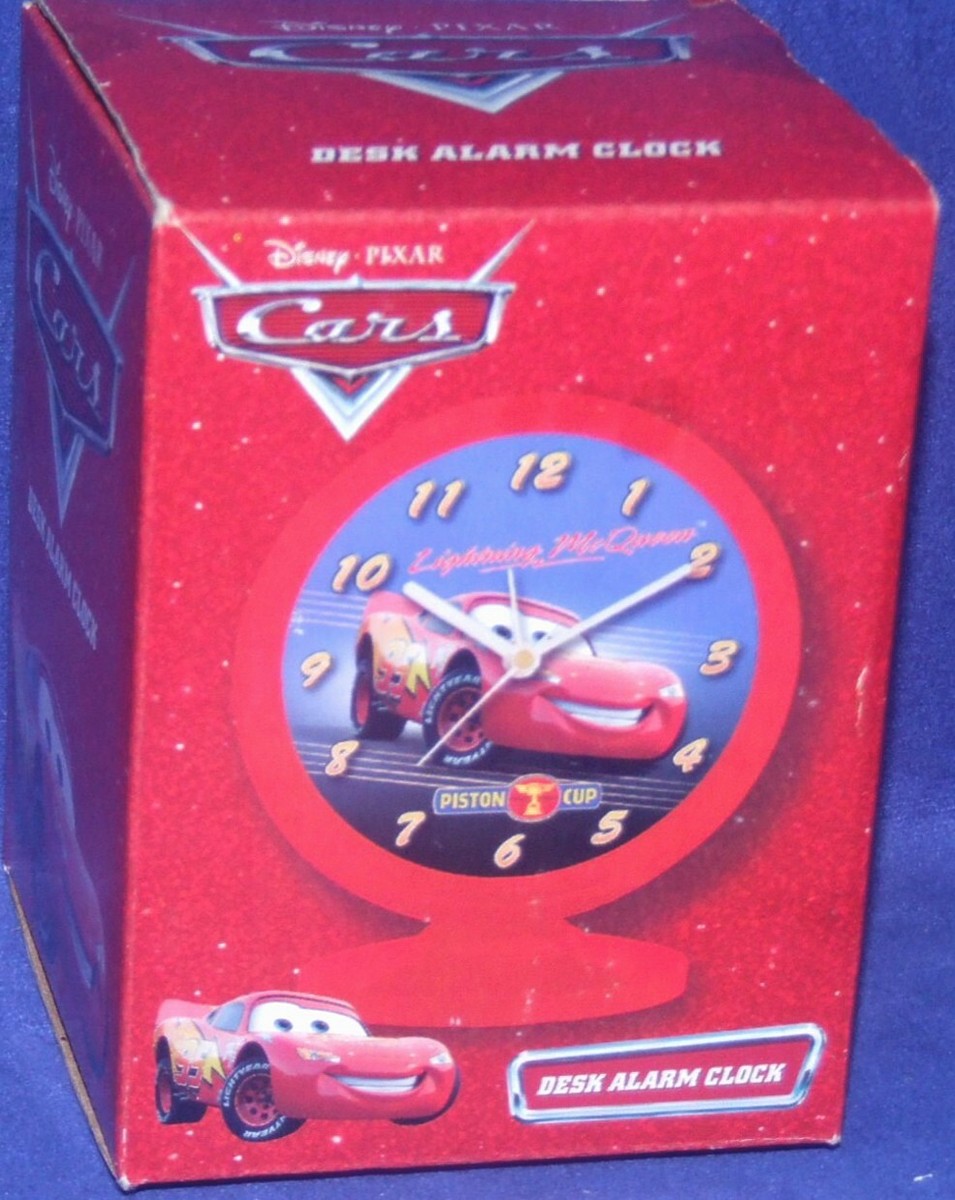 DISNEY CARS Lightning McQueen Desk alarm Clock New Factory Sealed