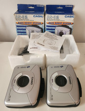 2X Vintage CASIO Stereo Cassette Players Walkman AS-32 Working SEE VIDEO