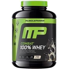 MusclePharm Combat 100% Whey Protein Powder Cookies ‘N’ Cream Flavor Fast Rec...