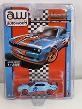 Pneumatici in gomma esclusivi Dodge Challenger Hellcat GULF 2019 Diecastz 1/2496 