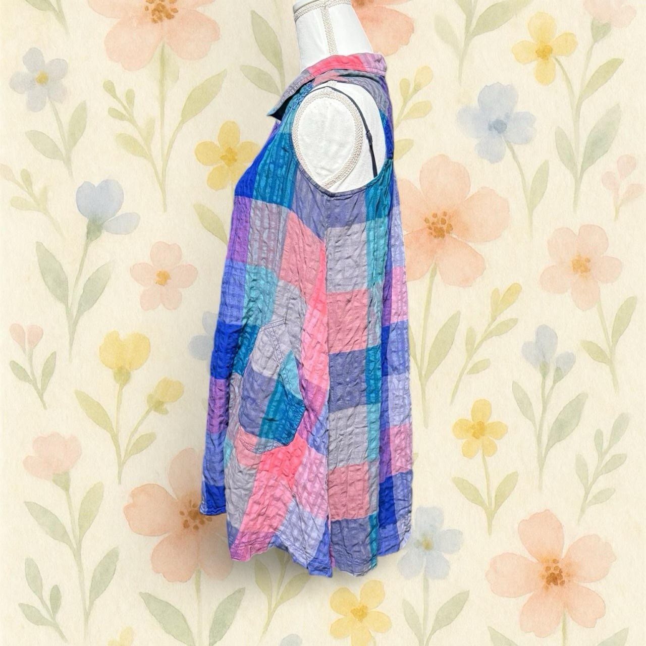 Anthro Holding Horses Patchwork Button Front Dres… - image 4