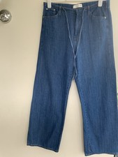 Zara PYJAMA-STYLE DENIM TROUSERS Size 40