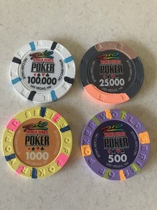 Fiches céramique WSOP-World Series Poker Replica valeur 100 - blister de 25 jetons