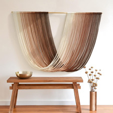 Tie-Dye Macrame Wall Hanging Large Bohemian Yarn Tapestry Wall D cor,59" Wx 35"