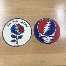 Vintage Grateful Dead Steal Your Face Decal Sticker 5  , 5-1/2  We Will Survive