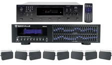 Technical Pro 6-Zone Home Theater Bluetooth Receiver 8 6.5" Black Speakers EQ
