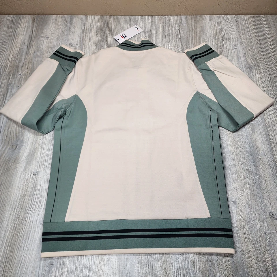 Fila Settanta Track Jacket Off White/Green Mens Size M New - Image 2 of 4