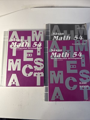 Saxon 54 Math SET (2nd Edition) Textbook, Answers, And Tests (22)