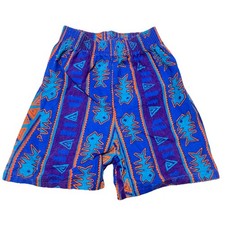 1980s Vintage Connectors Tropical Retro Boys Shorts Palm Trees Fish Kids Size 6