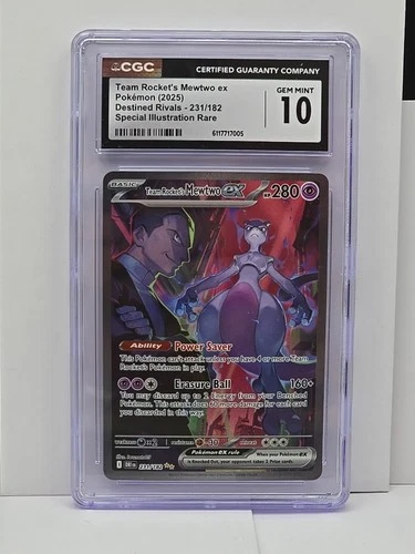 Team Rocket’s Mewtwo ex Special Illustration Rare Destined Rivals 231/182 CGC 10