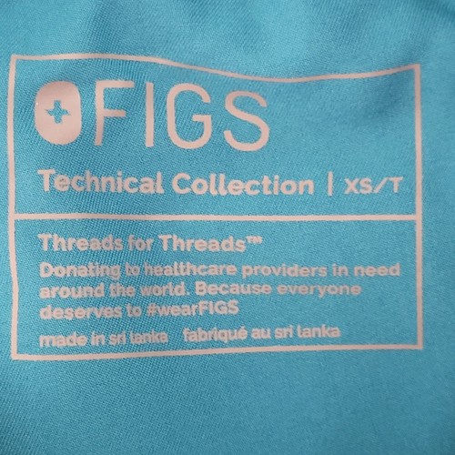 Figs Zamora High Waisted Tall Pant Womens Size XS/T Teal NWT - Picture 3 of 7