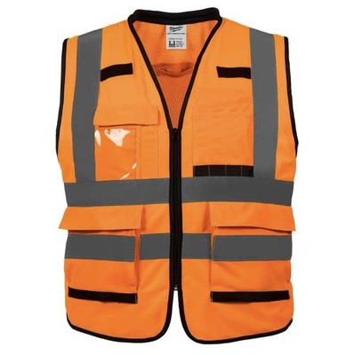 S/M Milwaukee 48-73-5051 High Visibility Orange Performance Safety Vest - New