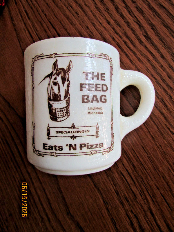 Vintage  Litchfield Minnesota Souvenir Mug –  Coffee Cup "EATS 'n PIZZA"