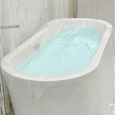 12 Pcs Bathtub Cover, Individual Pack Bath tub Liner Large 102x47' Disposab...