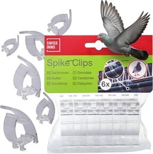 SWISSINNO Gutter Clips for Bird Repellent Spikes – Set of 6 Mounting Clips –