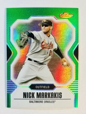 2007 Topps Finest Green Refractor Nick Markakis /199 Baltimore Orioles 107 Color
