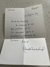 Letter & Autograph -  Kenneth Williams Signed Letter