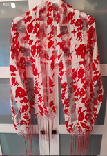 Tie Rack, beautiful, 25% silk, scarf, red/white