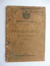 PASSAPORTO REGNO D'ITALIA VEIII VIZZINI CATANIA 1911 BUENOS AIRES TIMBRO