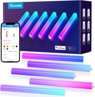 GOVEE H610A Glide Lively Wall Lights Smart LED 6 pcs WiFi App Control USED Z72